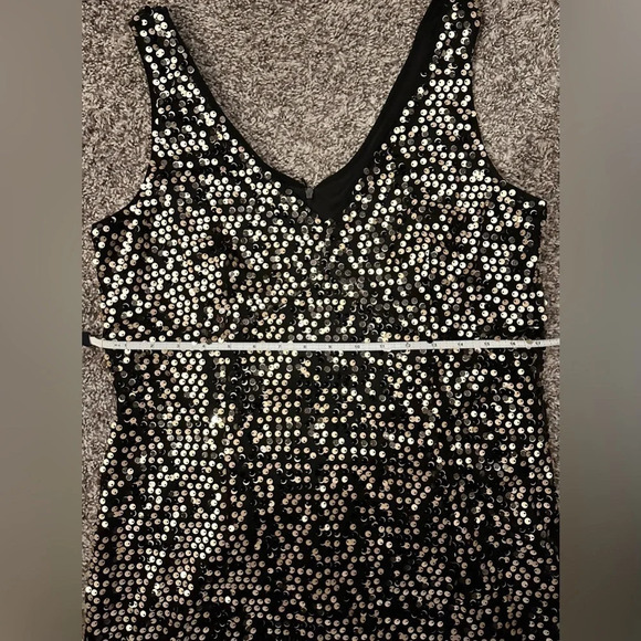 AB Studio Women’s Black and gold sequence dress size 16 - Picture 4 of 6